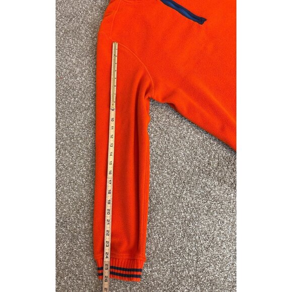 G.H. Bass & Co. Men's Orange Fleece 1/4 Zip Pullover Sweater Size L - Picture 7 of 7